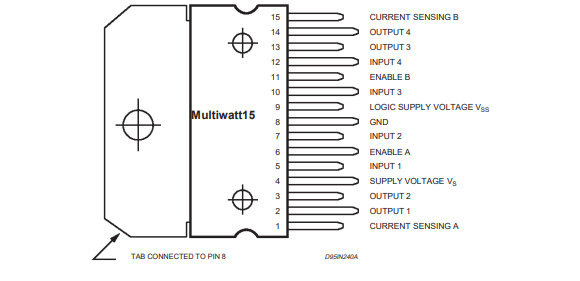 L298N pin diagram