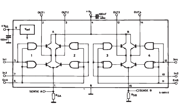 L298N schematic diagram