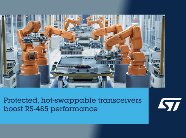 STMicroelectronics Introduces High-Performance ST4E1240 RS-485 Transceiver Chip