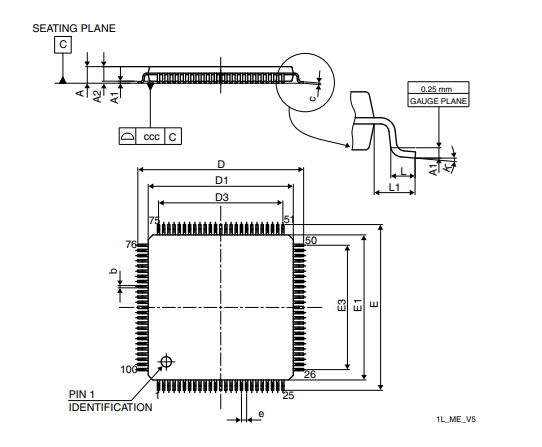 STM32F302VDT6 material number explanation diagram